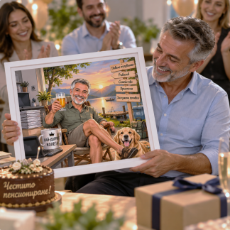 Карикатура за мъж